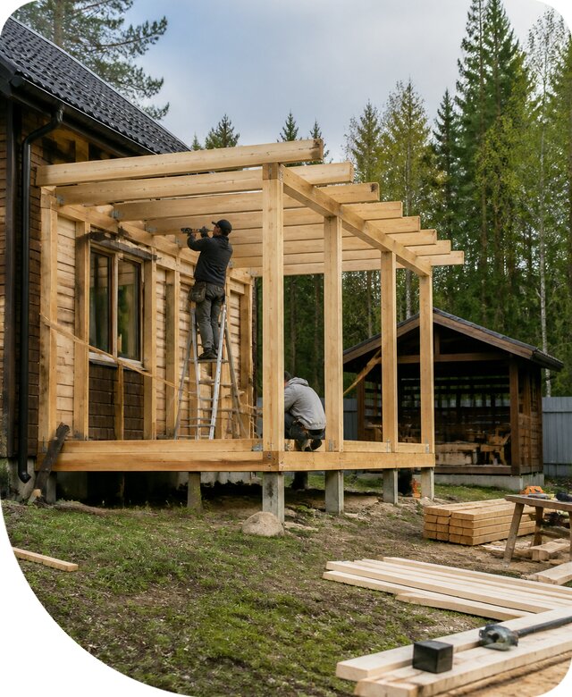 Строительство пристроек и построек на участке в Шуе